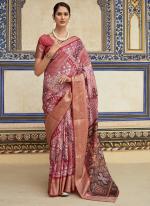 Dola Viscose Red Festival Wear Printed Saree